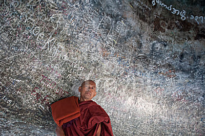 Buddhistischer Mönch Mingun Myanmar