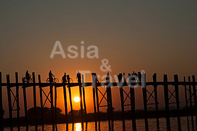 U Bein Brücke Amarapura Myanmar