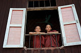 Buddhistische Novizen Zwillinge Hsipaw Myanmar