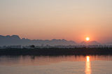 Thanlwyn Fluss Hpa An Sonnenuntergang