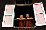 Buddhistische Novizen Zwillinge Hsipaw Myanmar